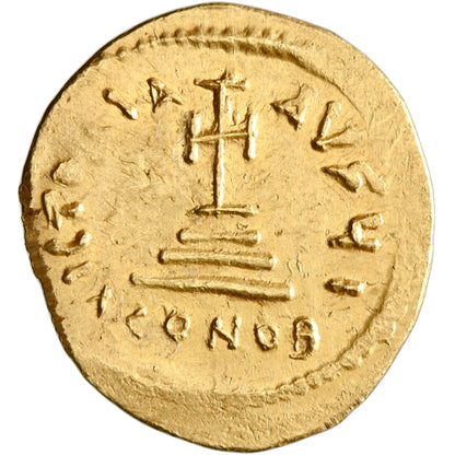 Byzantine, Heraclius, gold solidus, Constantinople mint, officina I, 616-625 CE, Heraclius and Heraclius Constantine
