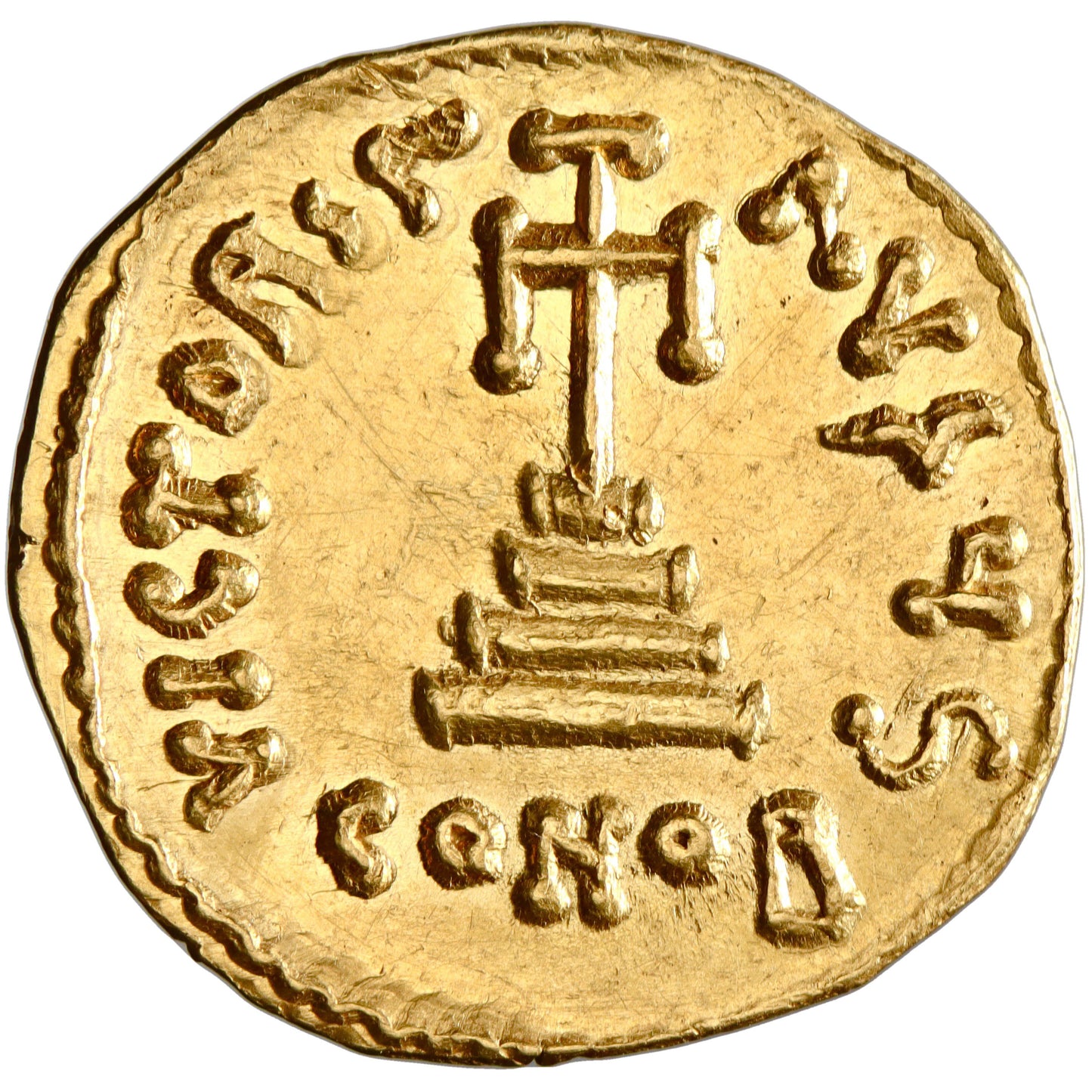 Byzantine, Constans II Pogonatus, gold solidus, Constantinople mint, officina S, 654-659 CE, Constans and Constantine IV