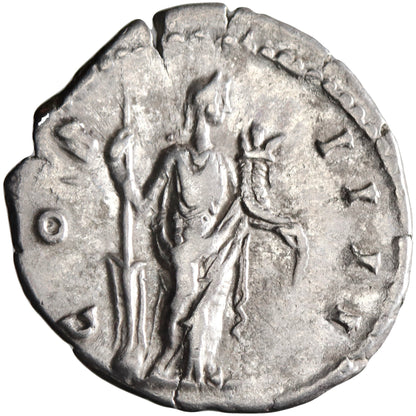 Roman Empire, Antoninus Pius, silver denarius, Rome mint, 151-152 CE, Fortuna