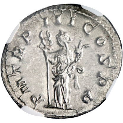 Roman Empire, Philip I, silver antoninianus, Rome mint, 246 CE, Felicitas, NGC MS