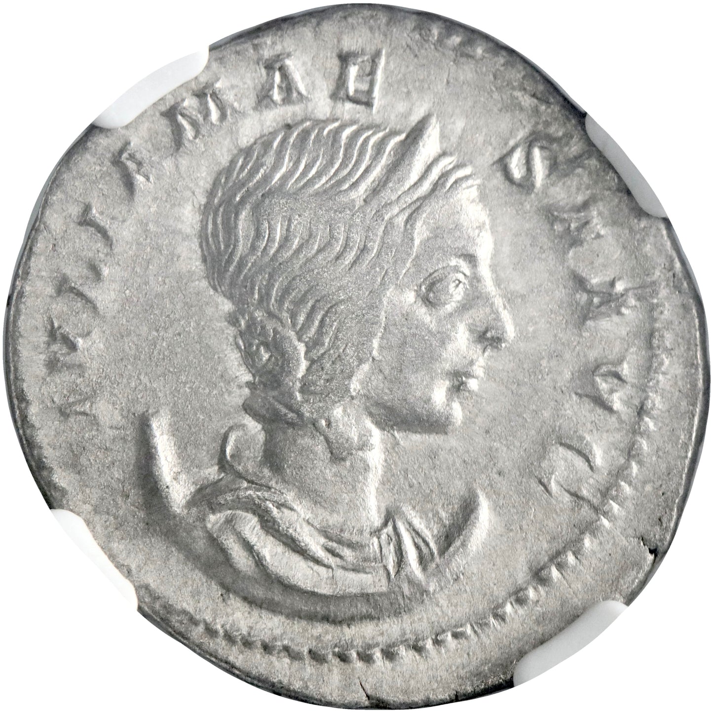 Roman Empire, Julia Maesa, silver antoninianus, Rome mint, 218-220 CE, Pietas, NGC Ch XF