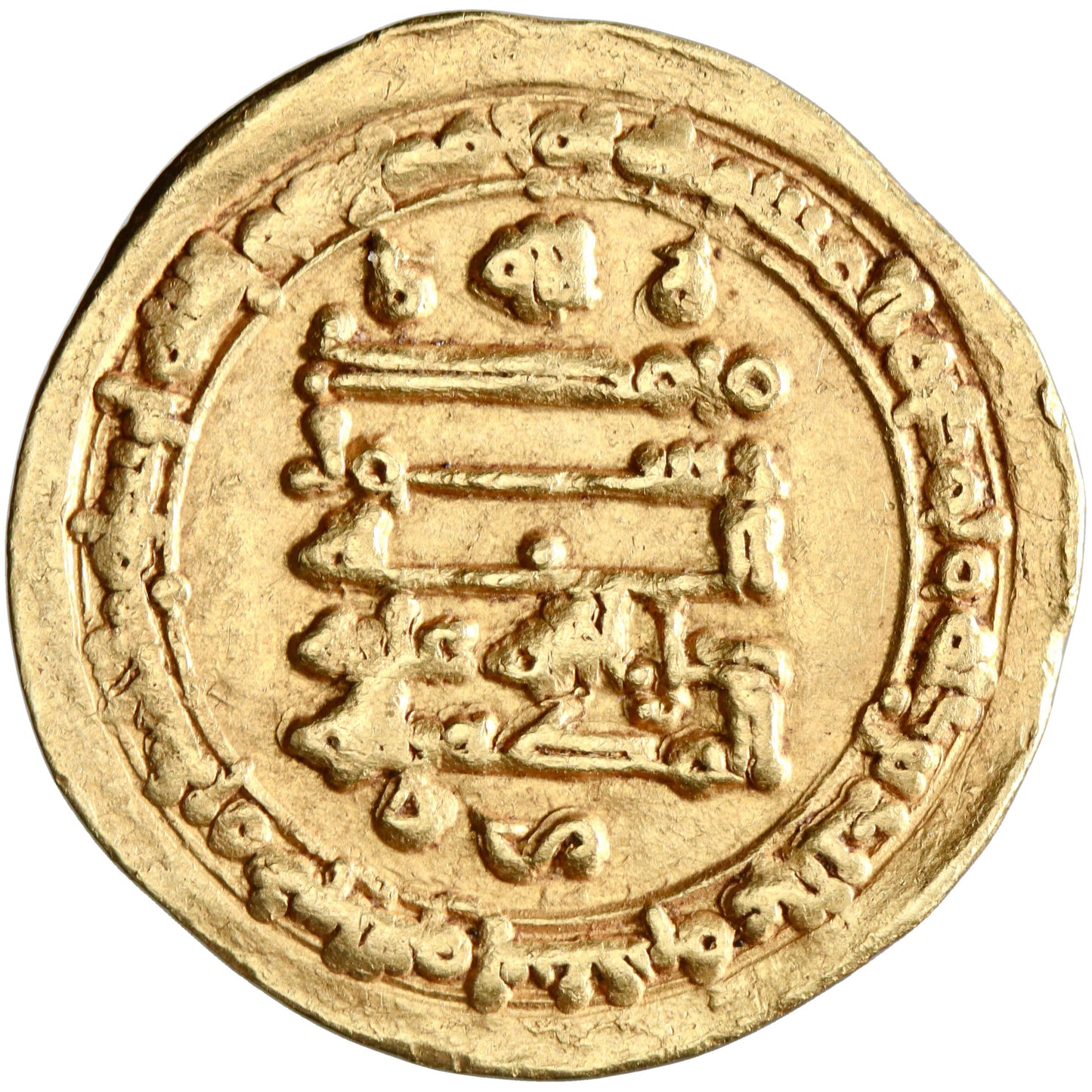 Ikhshidid, Abu Al-Qasim Unujur ibn Al-Ikhshid, gold dinar, Filastin (Palestine) mint, AH 339, citing Al-Muti'