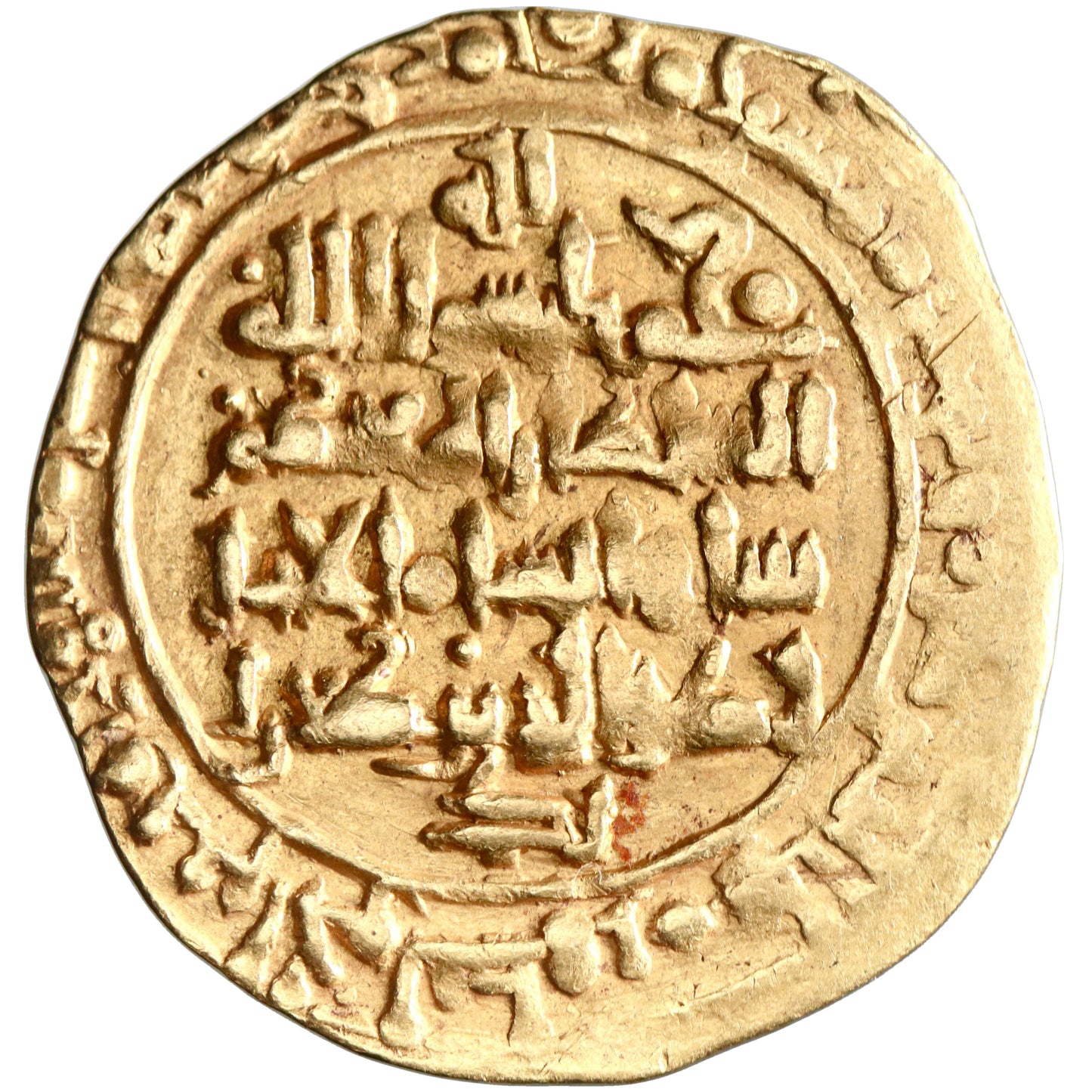 Great Seljuq, Tughril Beg, gold dinar, Naysabur (Nishapur) mint, AH 447, citing al-Qa'im