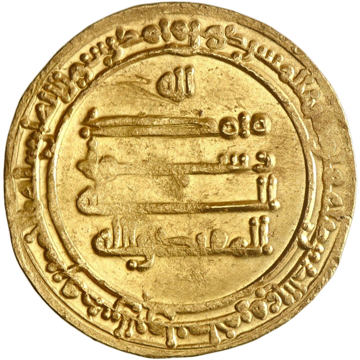 Abbasid, al-Muqtadir, gold dinar, Misr (Egypt) mint, AH 296