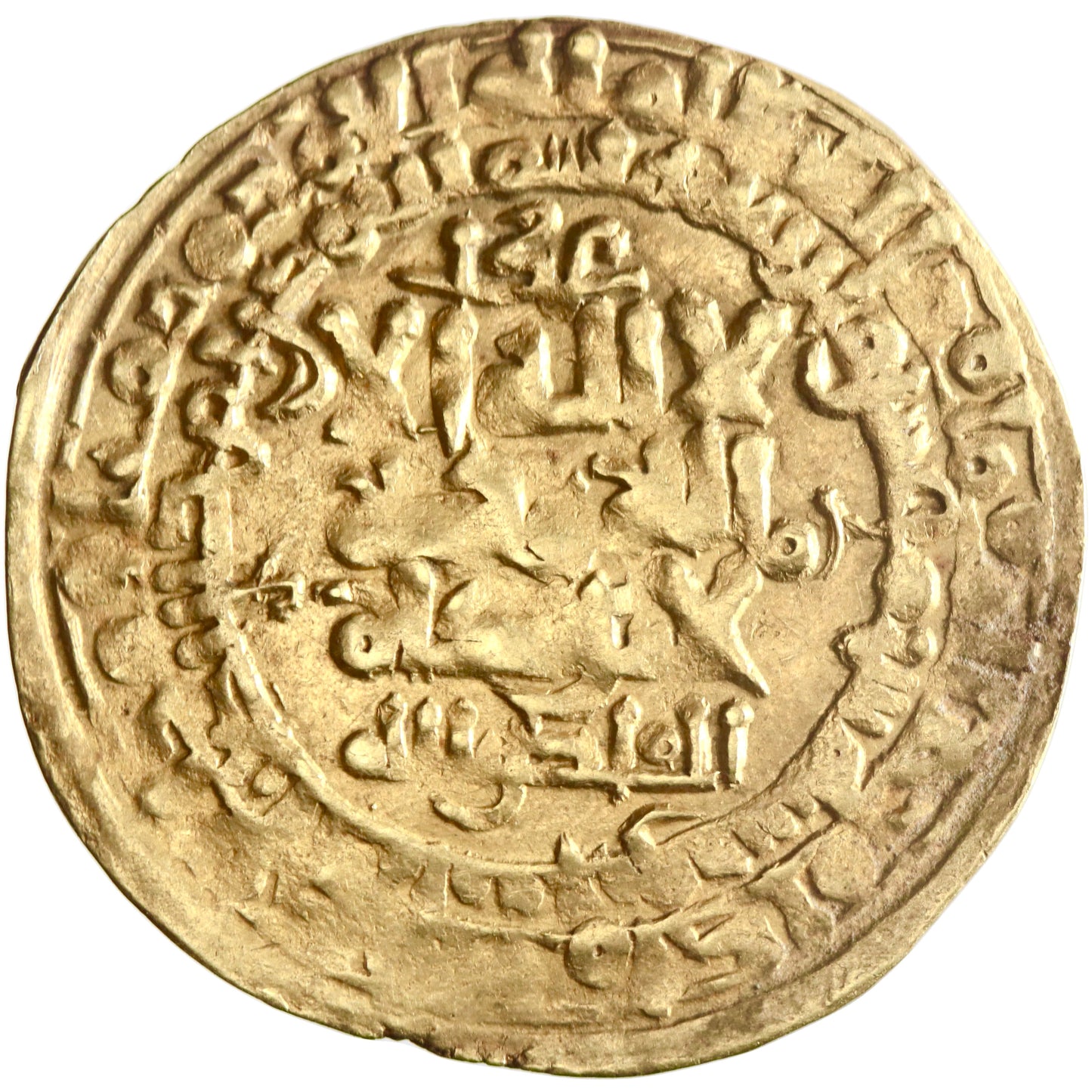 Ghaznavid, Mahmud ibn Sebuktegin, gold dinar, Naysabur (Nishapur) mint, AH 416, citing al-Qadir