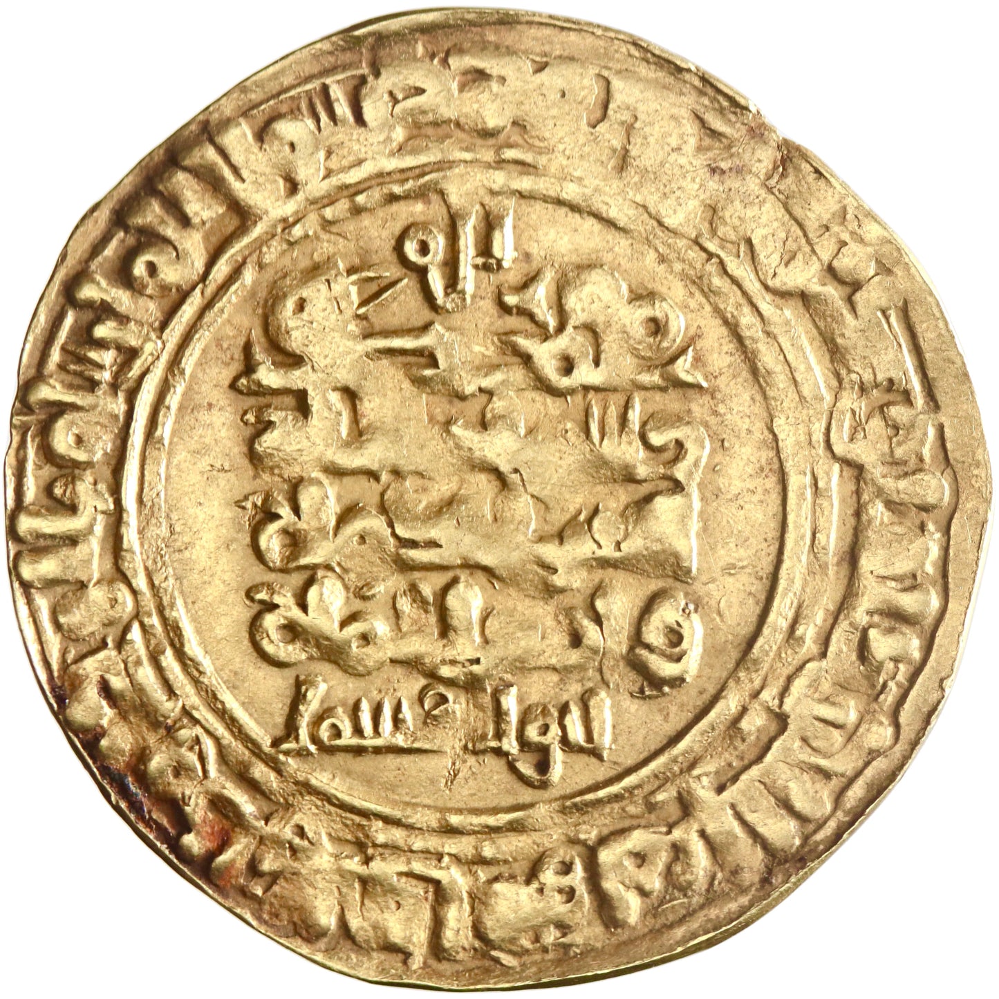 Ghaznavid, Mahmud ibn Sebuktegin, gold dinar, Naysabur (Nishapur) mint, AH 416, citing al-Qadir
