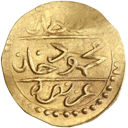 Ottoman, Mahmud I, gold 1/2 sultani, Jazayir (Algiers) mint, AH 1143