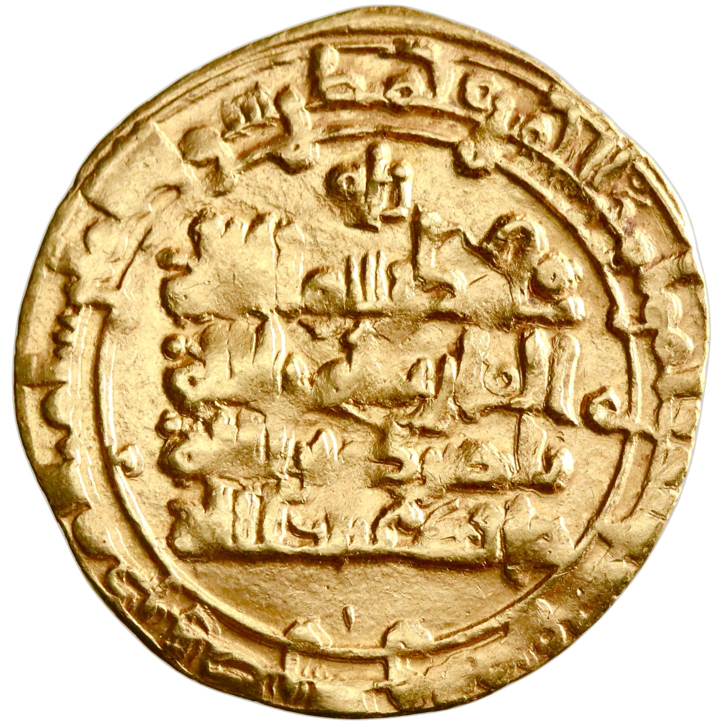 Ghaznavid, Mas'ud I ibn Mahmud, gold dinar, Naysabur (Nishapur) mint, AH 426, citing al-Qa'im