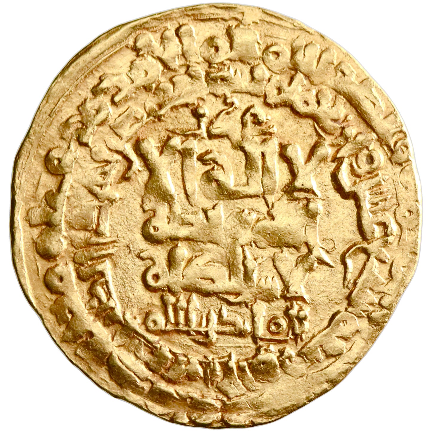 Ghaznavid, Mahmud ibn Sebuktegin, gold dinar, Naysabur (Nishapur) mint, AH 417, citing al-Qadir