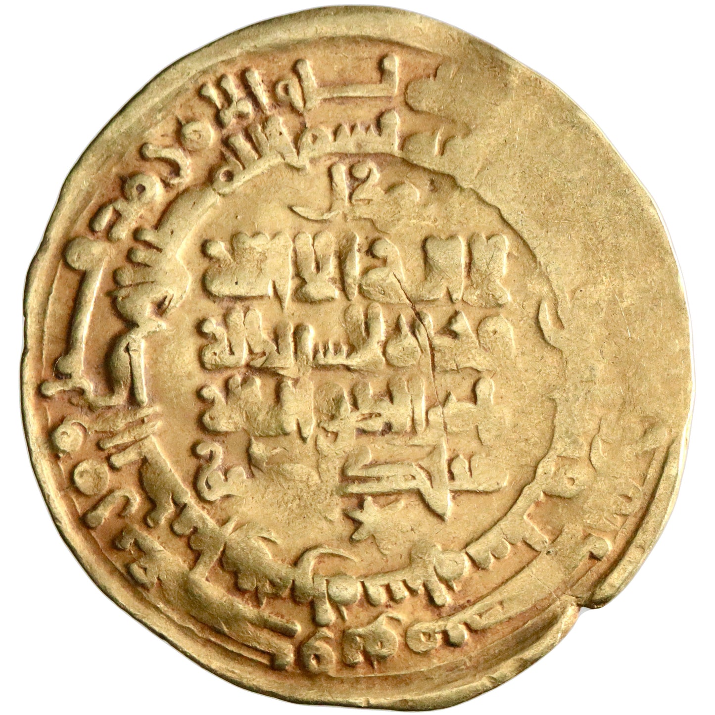 Ghaznavid, Sebuktegin, gold dinar, Herat mint, AH 386, citing al-Ta'i and Nuh III