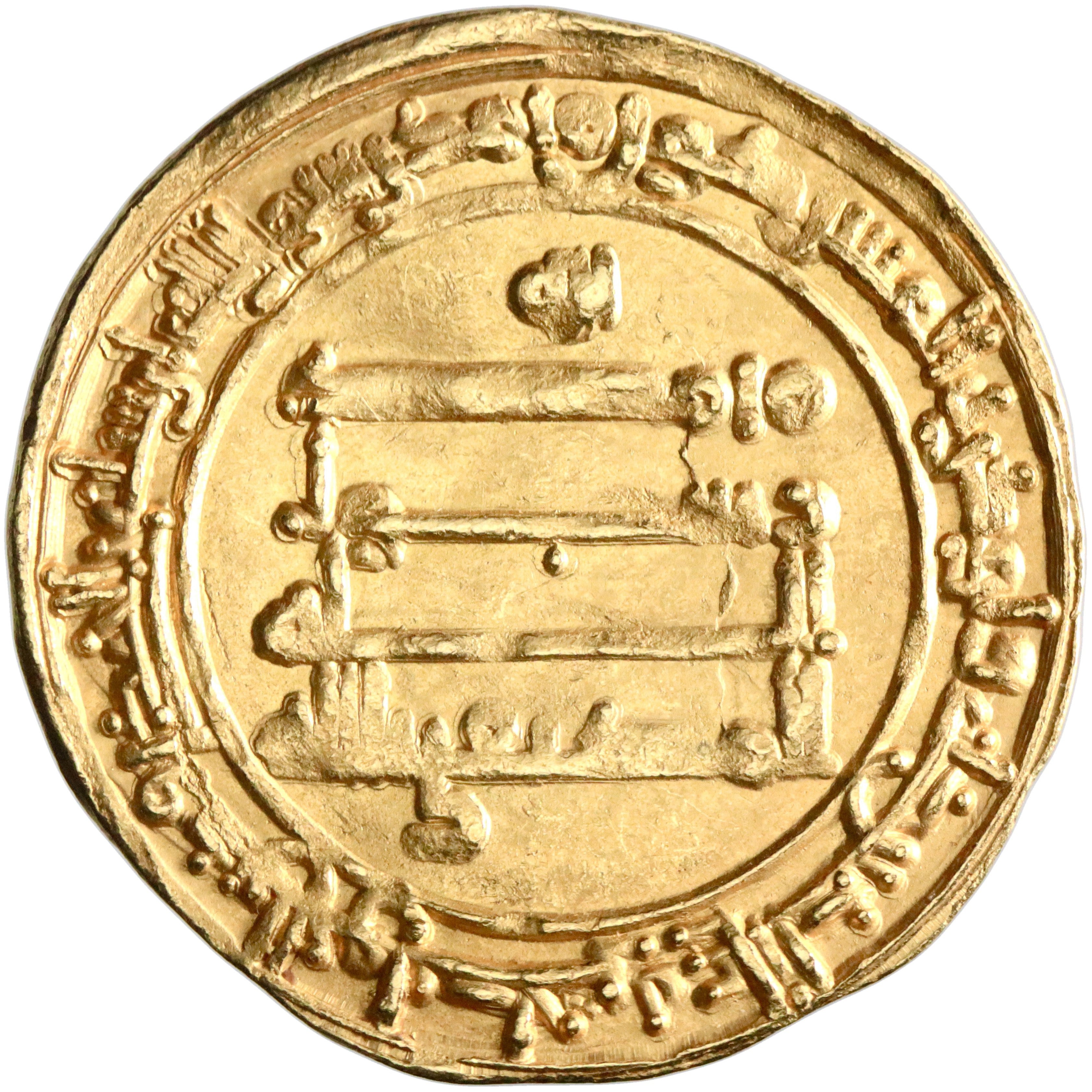 Abbasid, al-Muktafi, gold dinar, Madinat al-Salam (Baghdad) mint, AH 291, citing Wali al-Dawla